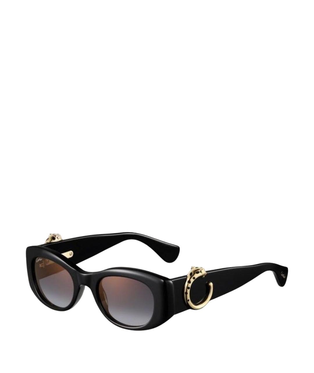 CARTIER Черные пластиковые солнцезащитные очки, фото 1