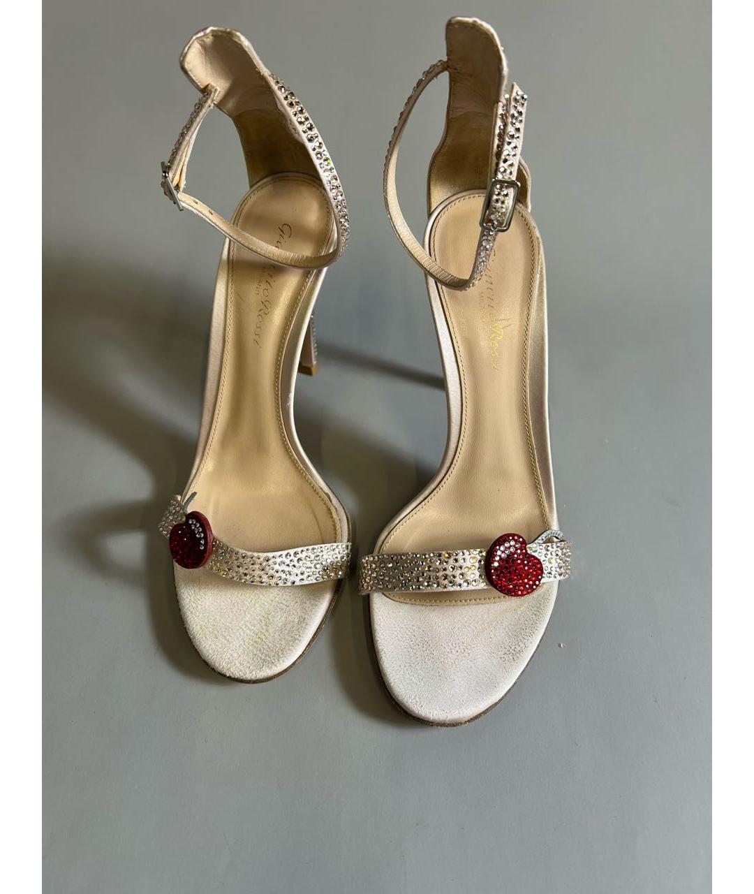 GIANVITO ROSSI Бежевые кожаные босоножки, фото 2