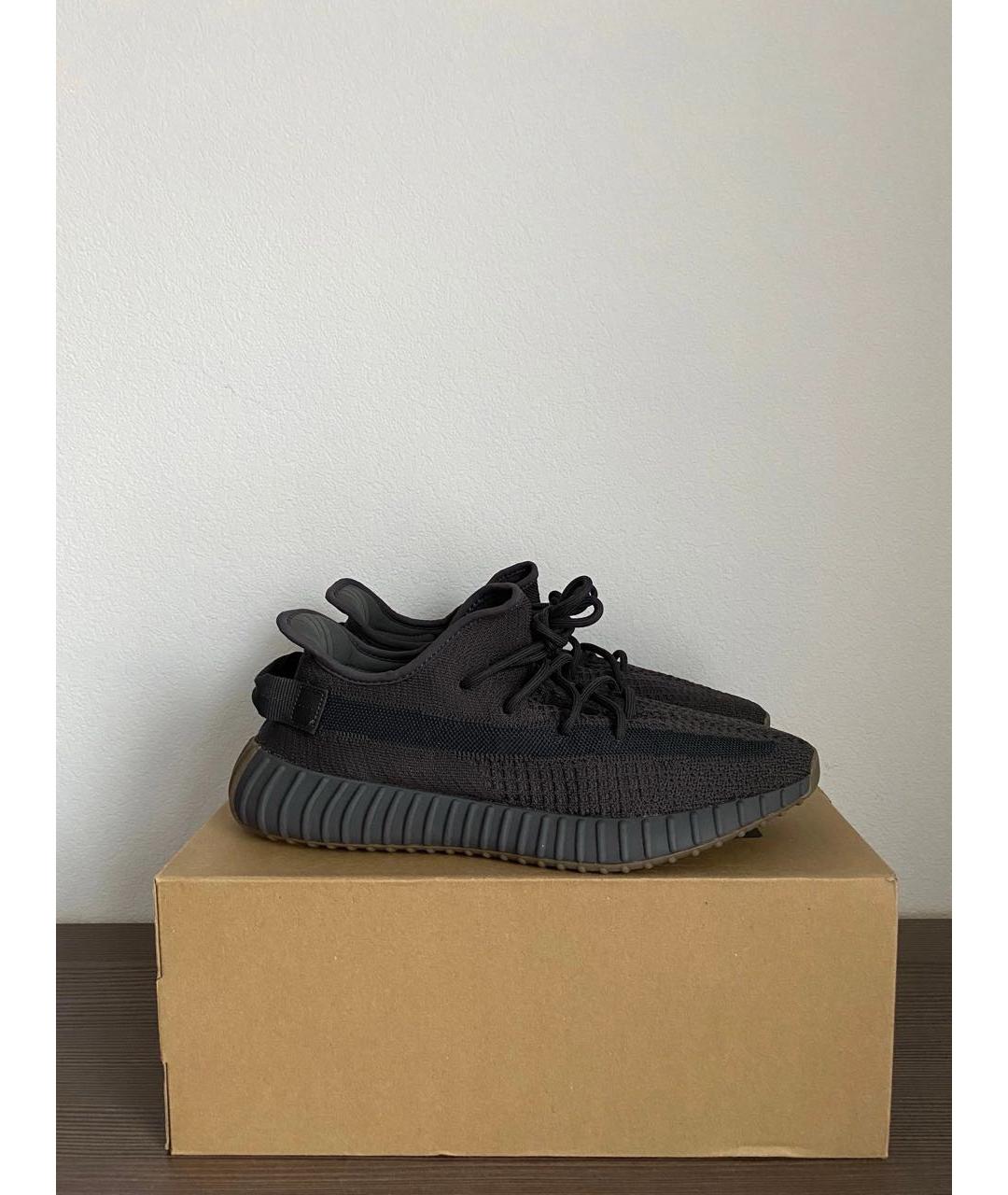 ADIDAS YEEZY Черные текстильные низкие кроссовки / кеды, фото 4