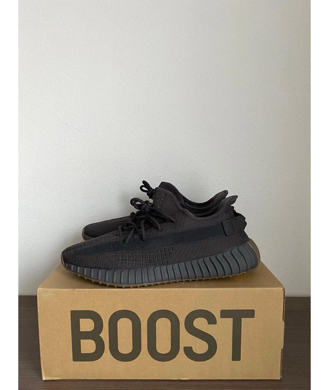 ADIDAS YEEZY Черные текстильные низкие кроссовки / кеды, фото 3