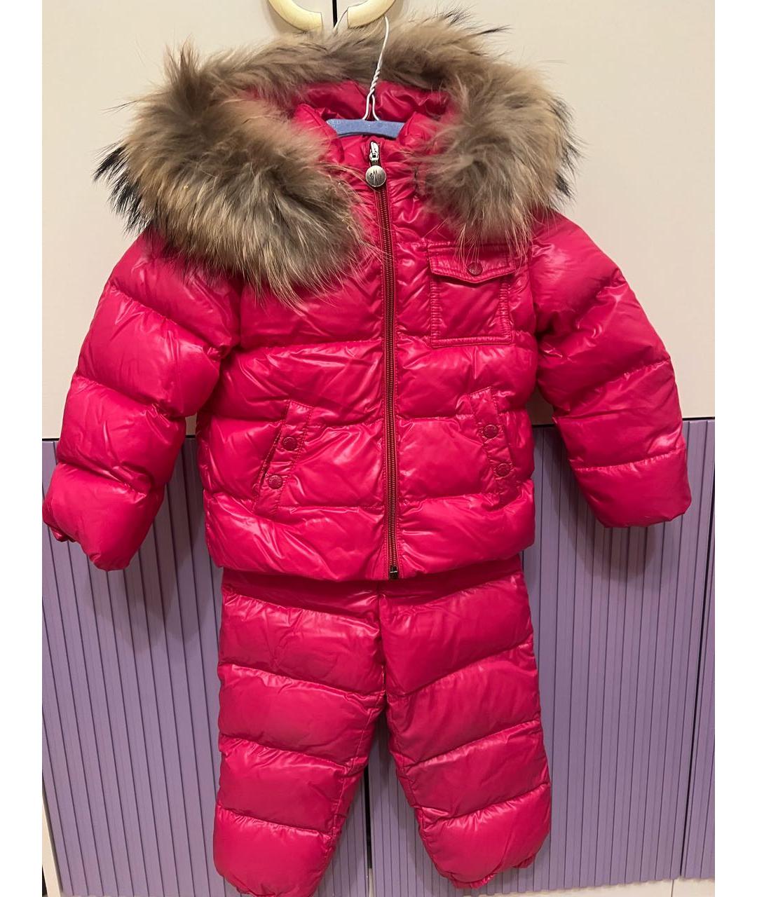 MONCLER KIDS Красный комбинезон, фото 8