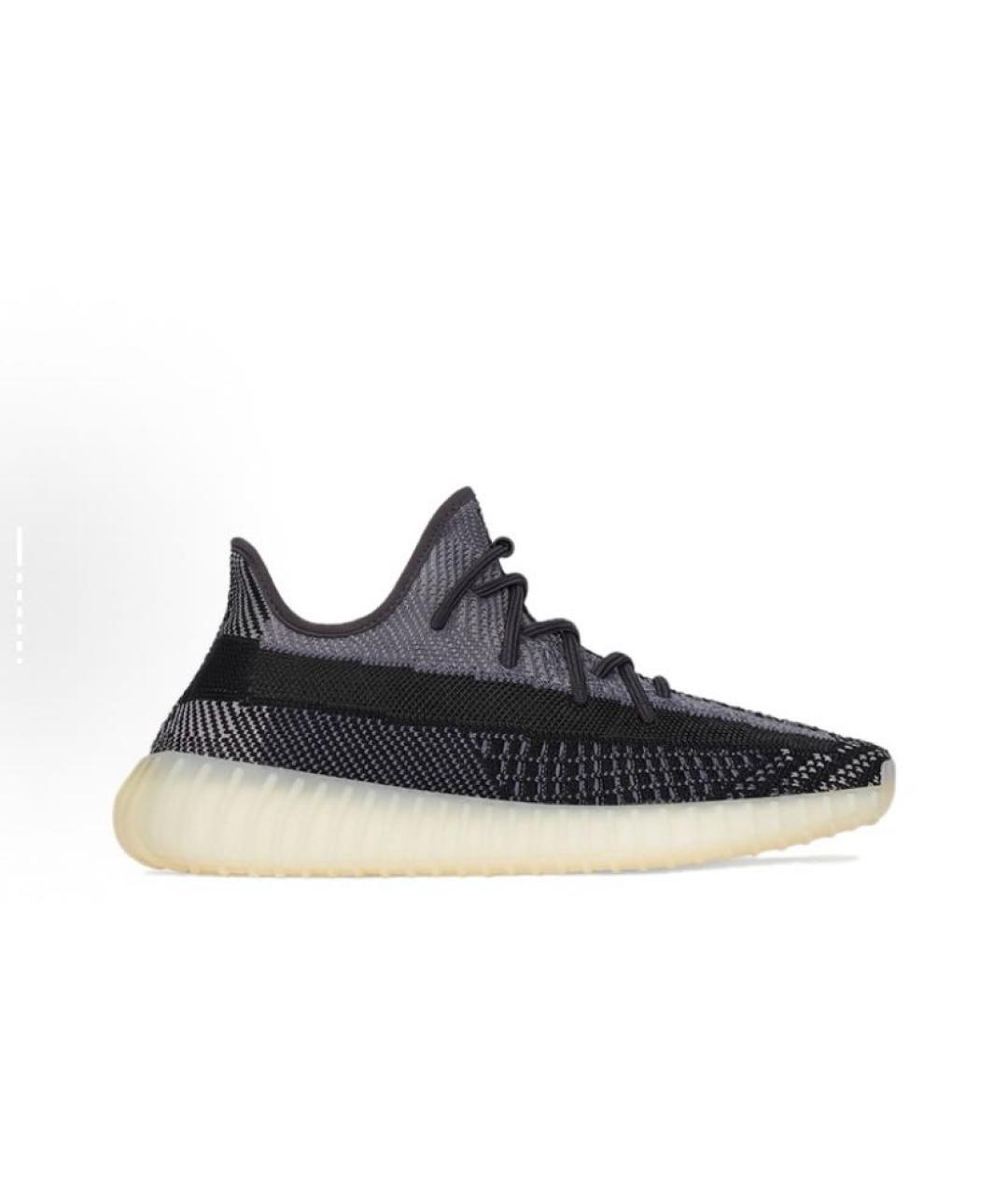 ADIDAS YEEZY Темно-синие текстильные низкие кроссовки / кеды, фото 6