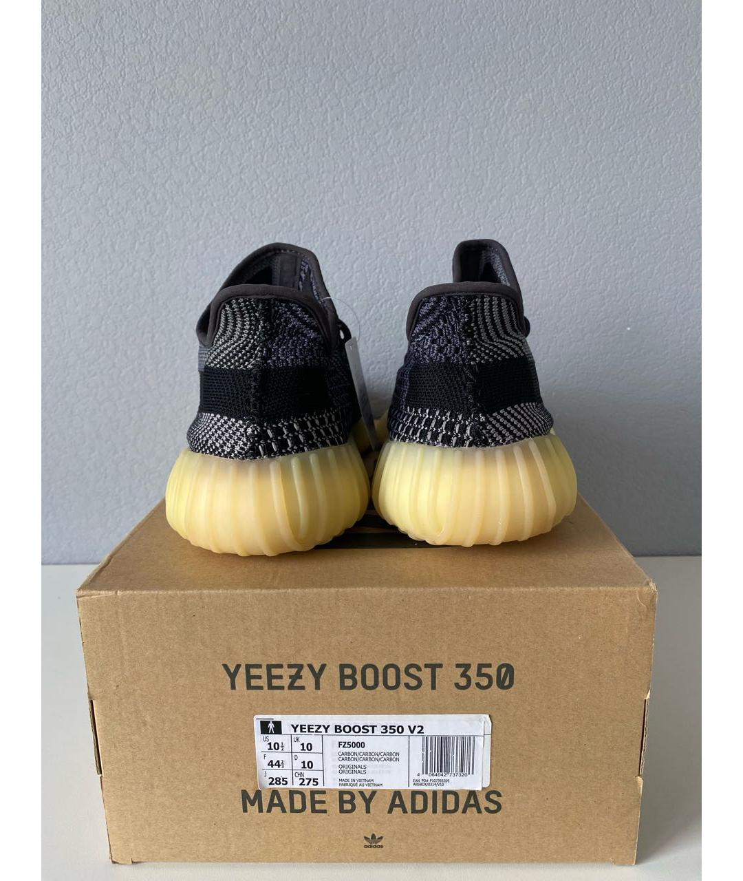 ADIDAS YEEZY Темно-синие текстильные низкие кроссовки / кеды, фото 5