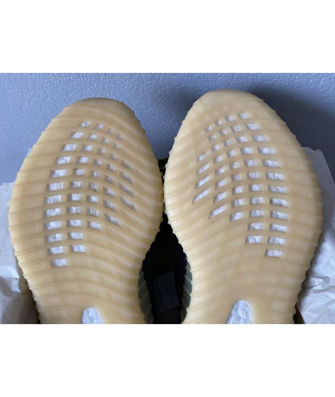ADIDAS YEEZY Темно-синие текстильные низкие кроссовки / кеды, фото 7