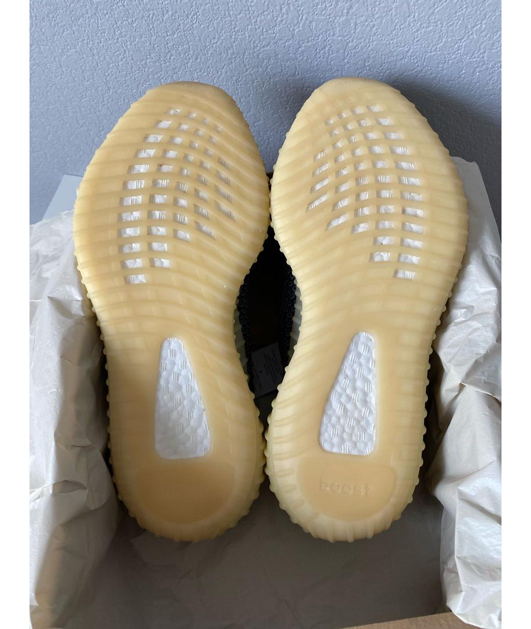ADIDAS YEEZY Темно-синие текстильные низкие кроссовки / кеды, фото 6