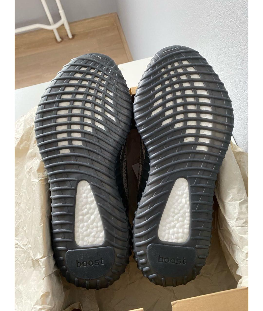 ADIDAS YEEZY Коричневые текстильные низкие кроссовки / кеды, фото 5