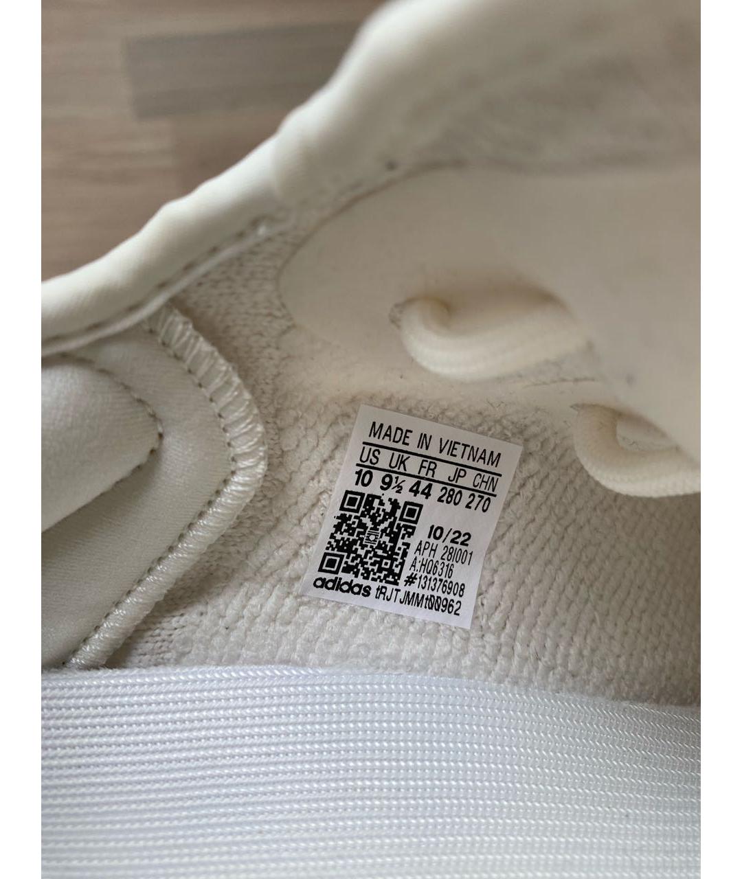 ADIDAS YEEZY Белые текстильные низкие кроссовки / кеды, фото 7