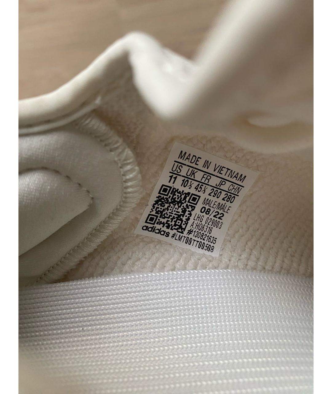 ADIDAS YEEZY Белые текстильные низкие кроссовки / кеды, фото 8