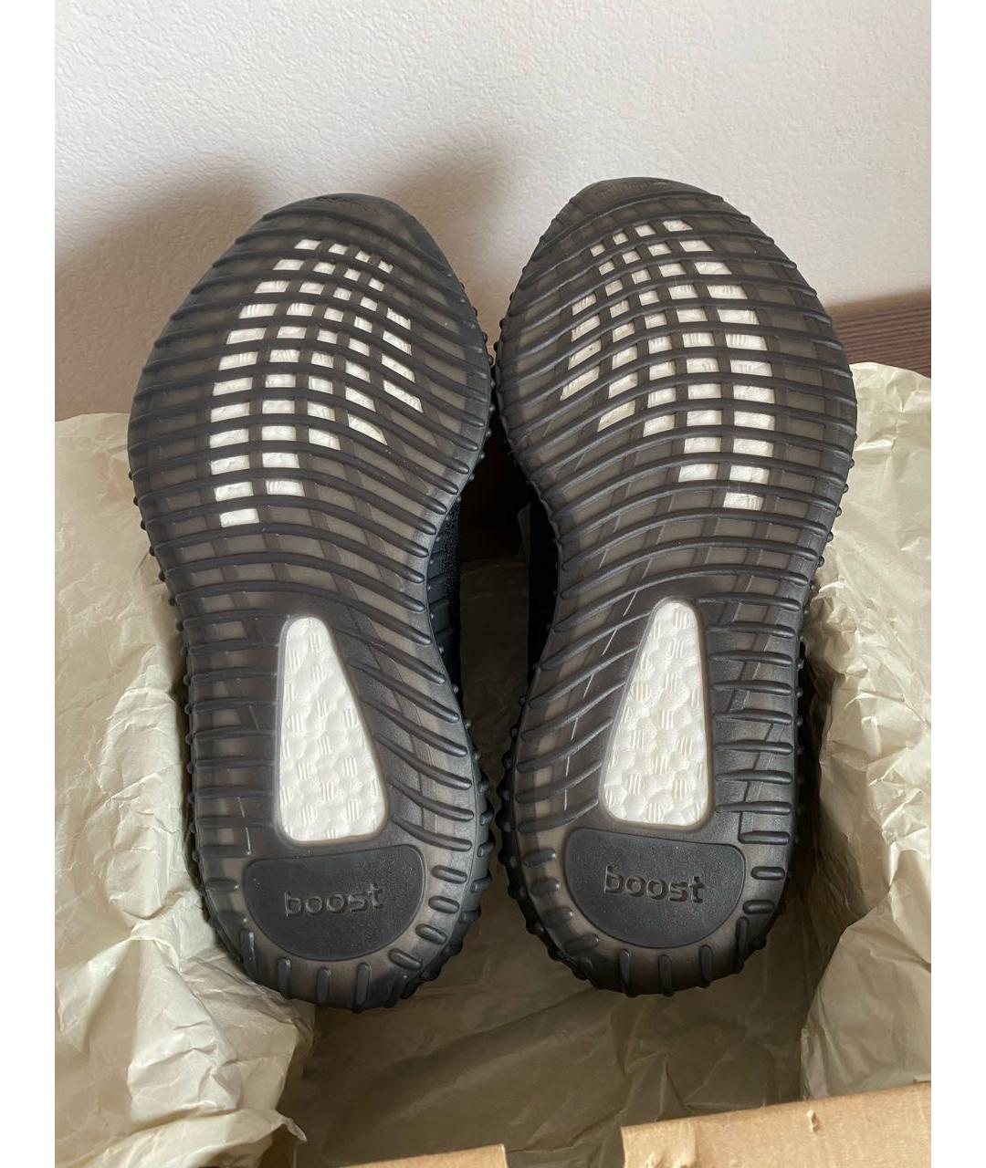 ADIDAS YEEZY Черные текстильные низкие кроссовки / кеды, фото 5