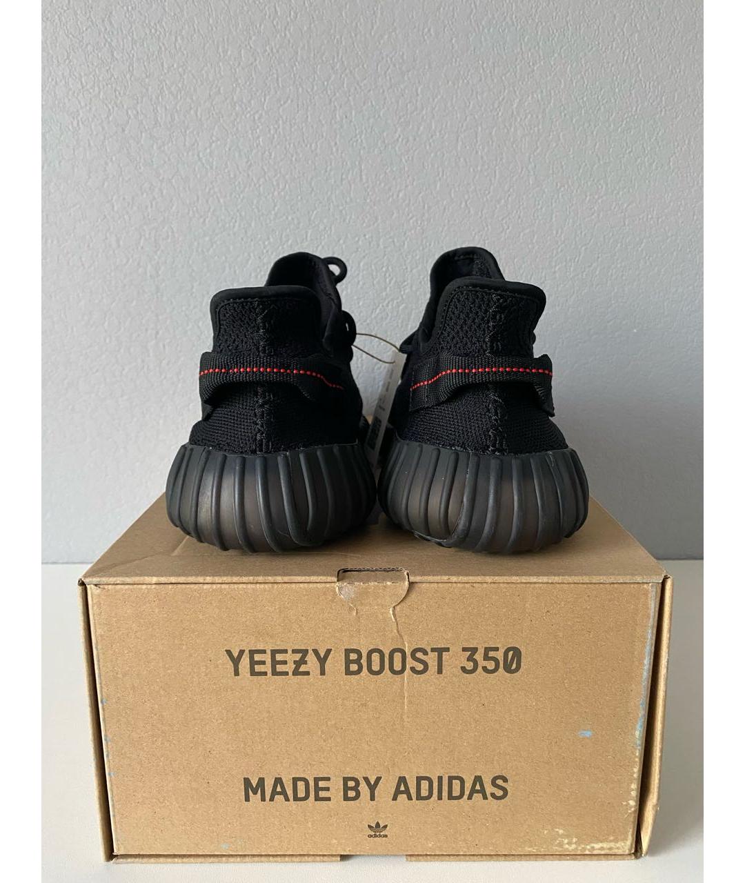 ADIDAS YEEZY Черные текстильные низкие кроссовки / кеды, фото 5