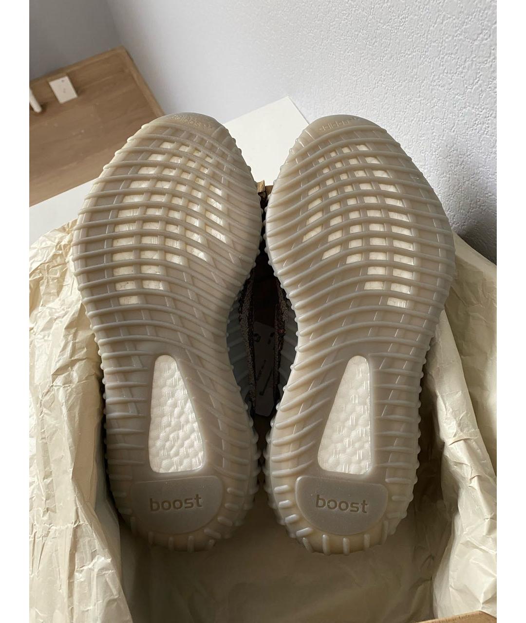 ADIDAS YEEZY Серые текстильные низкие кроссовки / кеды, фото 5