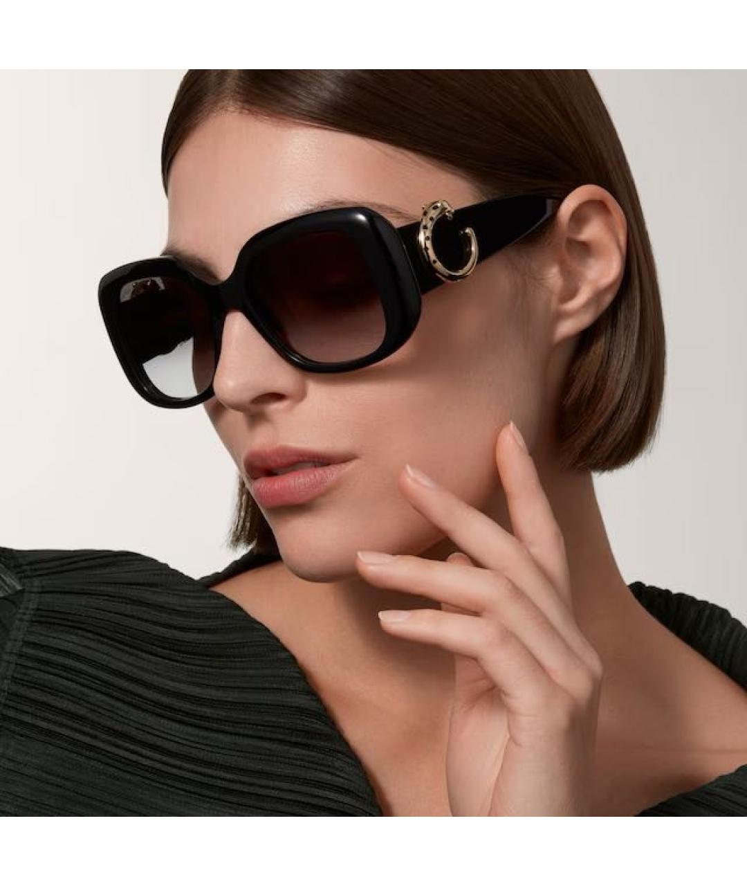 CARTIER Черные пластиковые солнцезащитные очки, фото 3