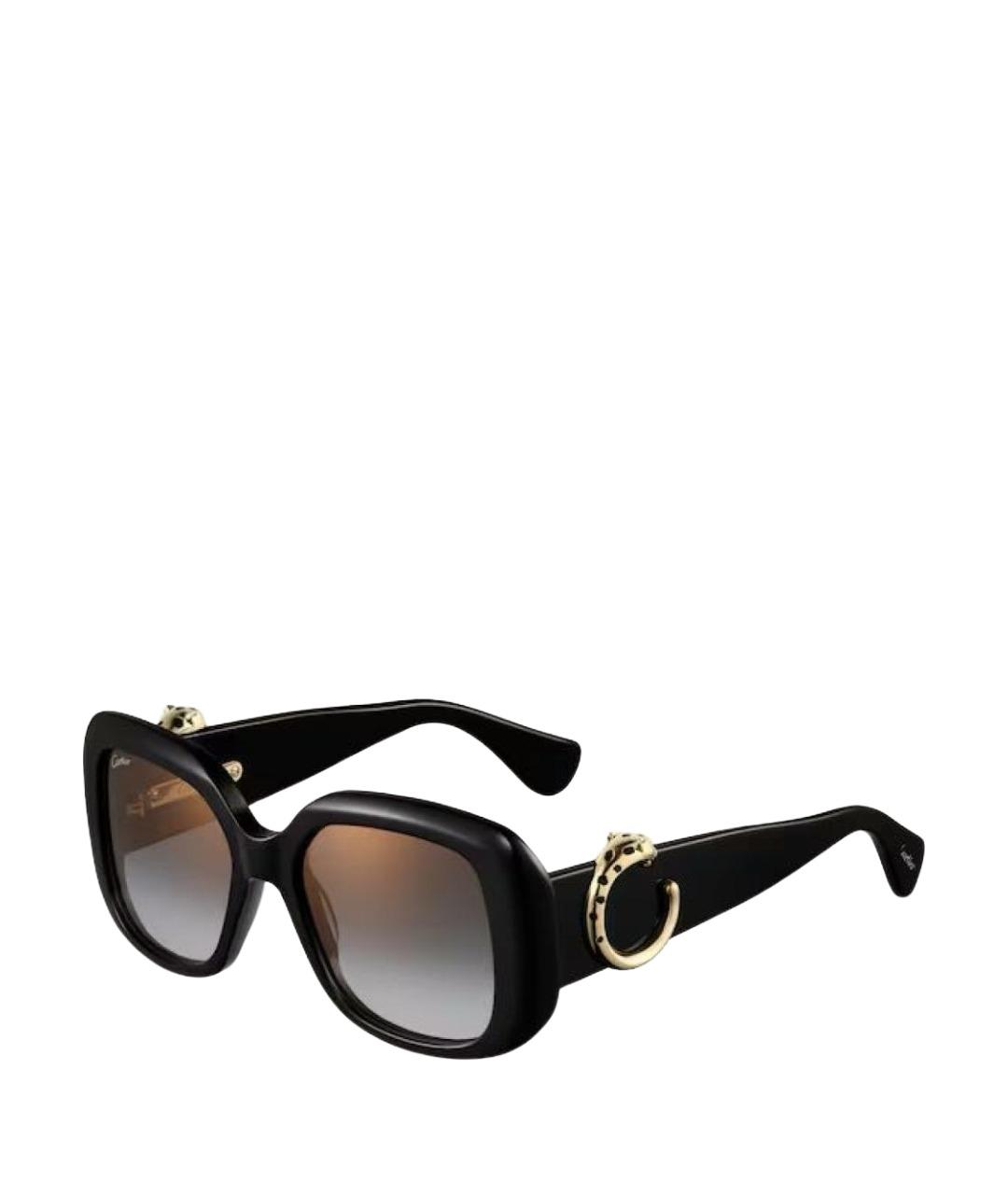 CARTIER Черные пластиковые солнцезащитные очки, фото 1