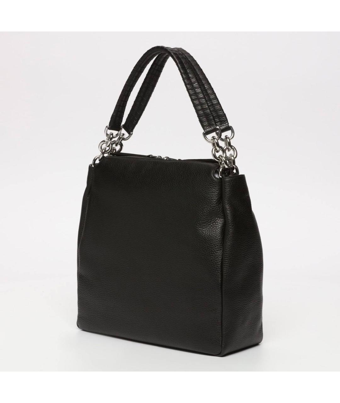 COCCINELLE Черная кожаная сумка с короткими ручками, фото 5