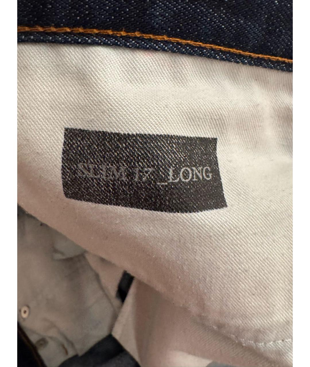 CHRISTIAN DIOR Темно-синие хлопко-полиэстеровые джинсы слим, фото 5