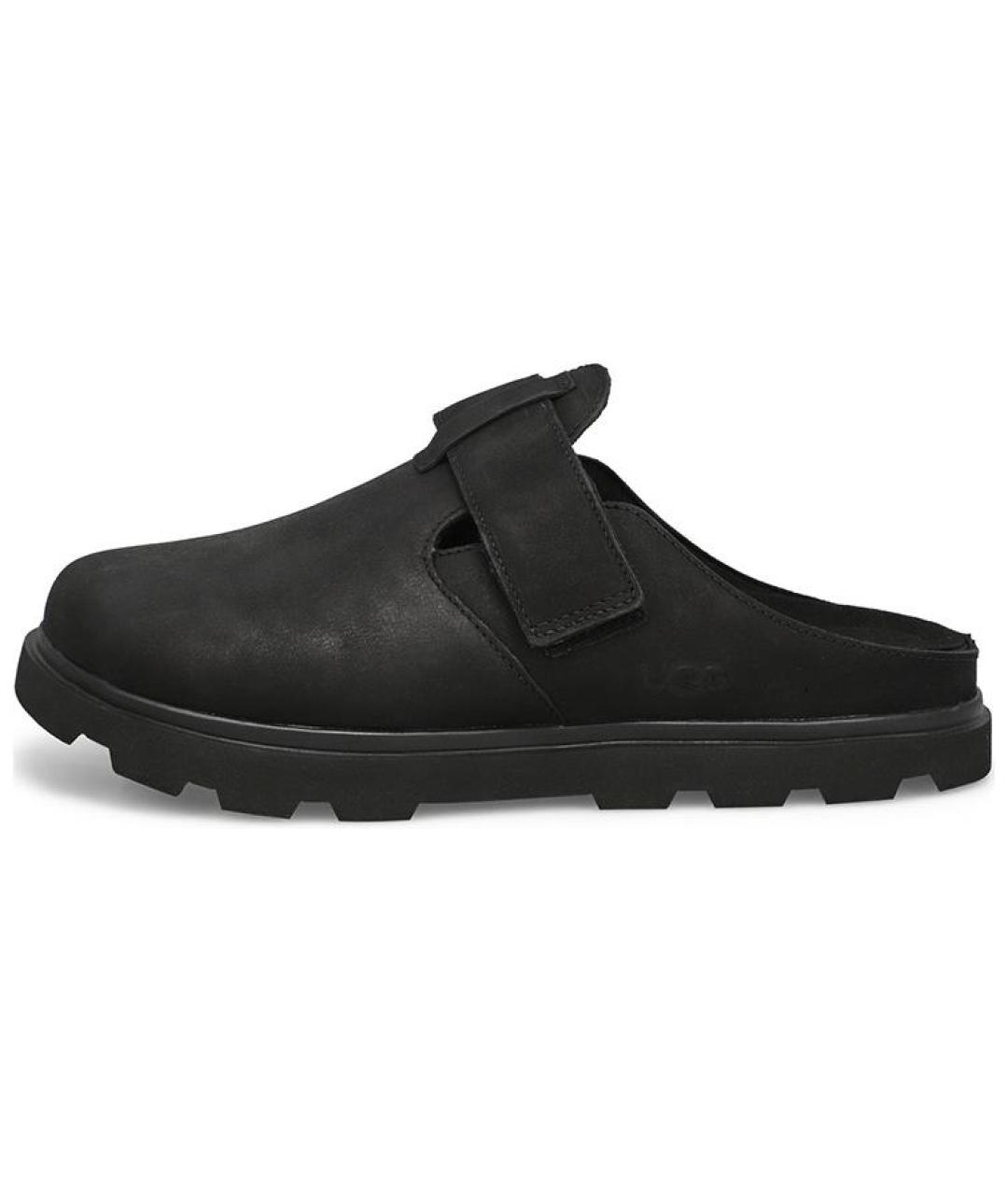 UGG AUSTRALIA Черные нубуковые слипоны, фото 6
