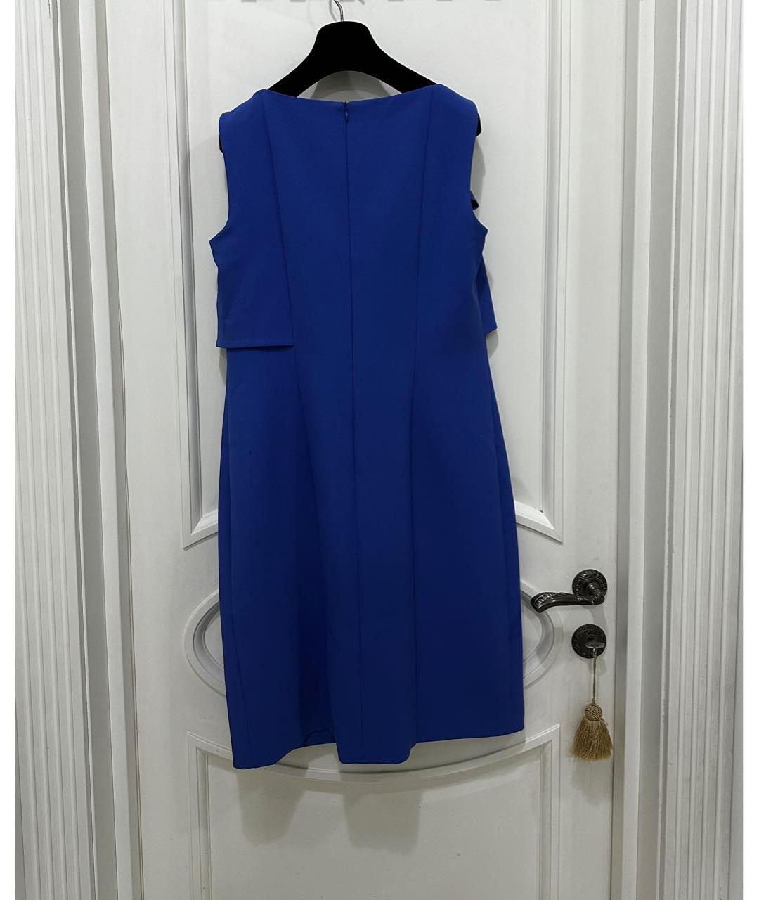 HUGO BOSS Синее вискозное повседневное платье, фото 6