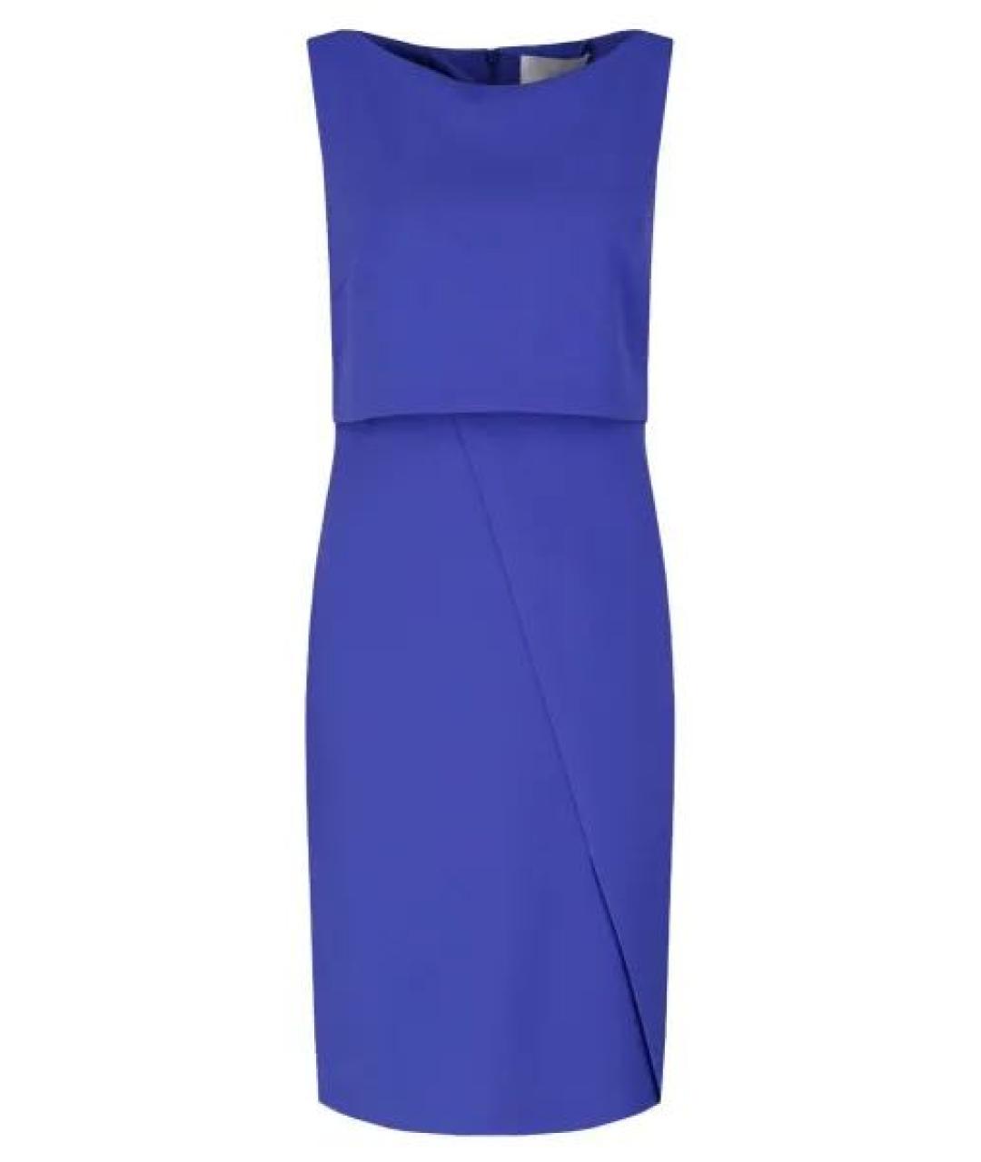 HUGO BOSS Синее вискозное повседневное платье, фото 1