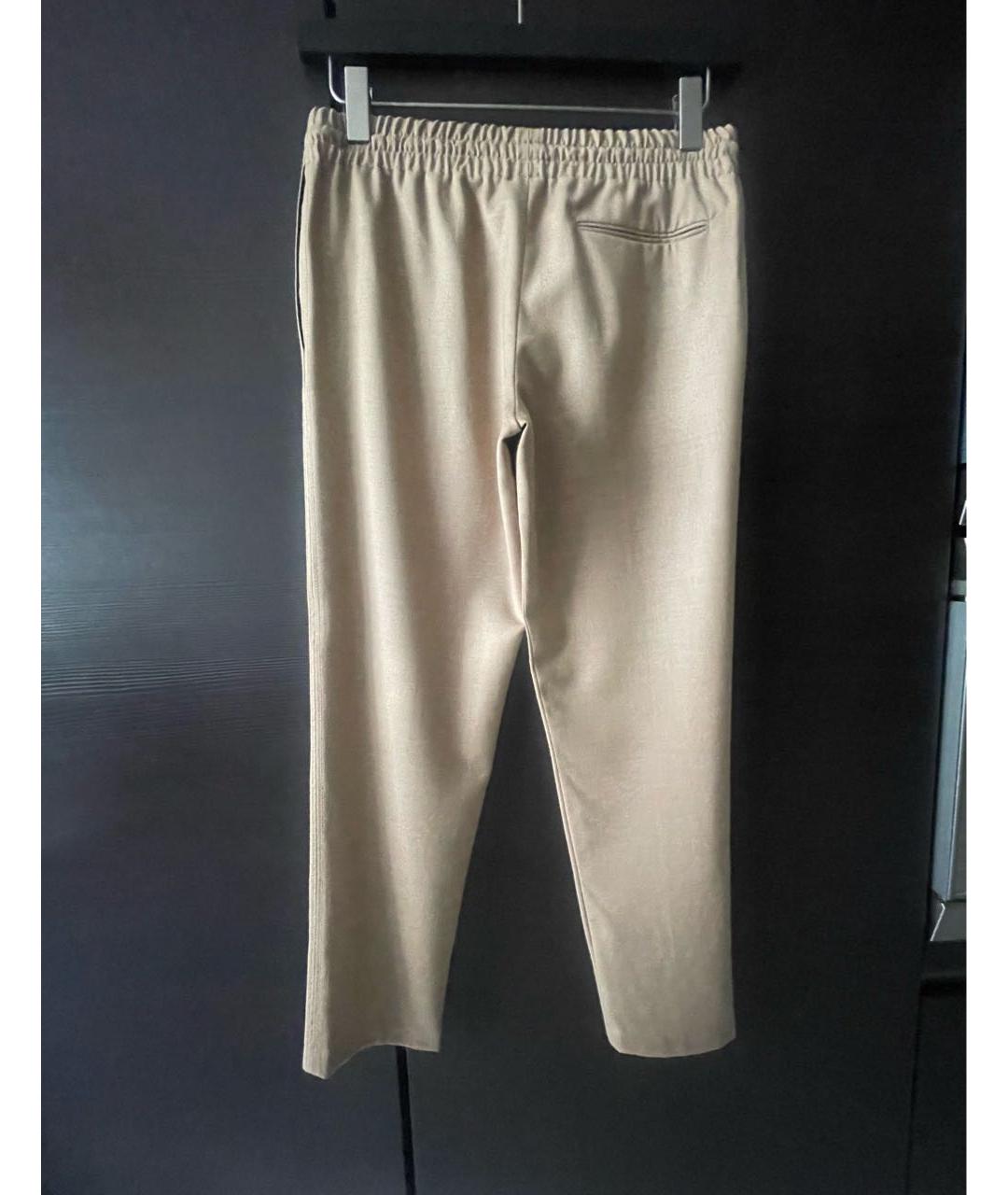 VALENTINO Бежевые шерстяные брюки узкие, фото 2