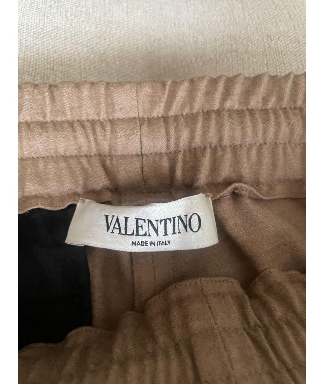 VALENTINO Бежевые шерстяные брюки узкие, фото 3