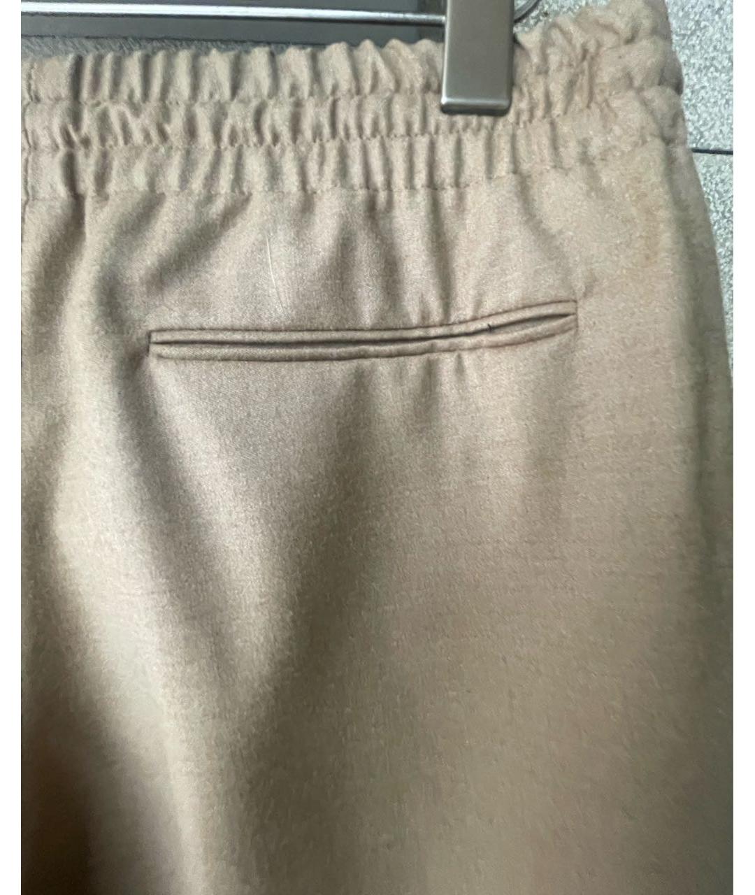 VALENTINO Бежевые шерстяные брюки узкие, фото 7