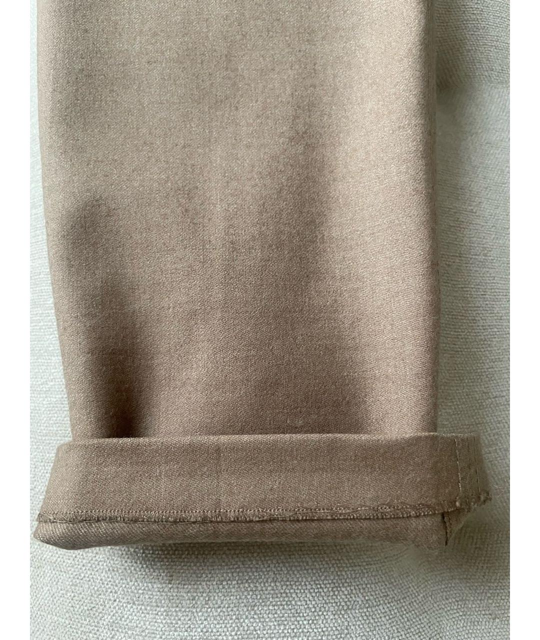 VALENTINO Бежевые шерстяные брюки узкие, фото 6