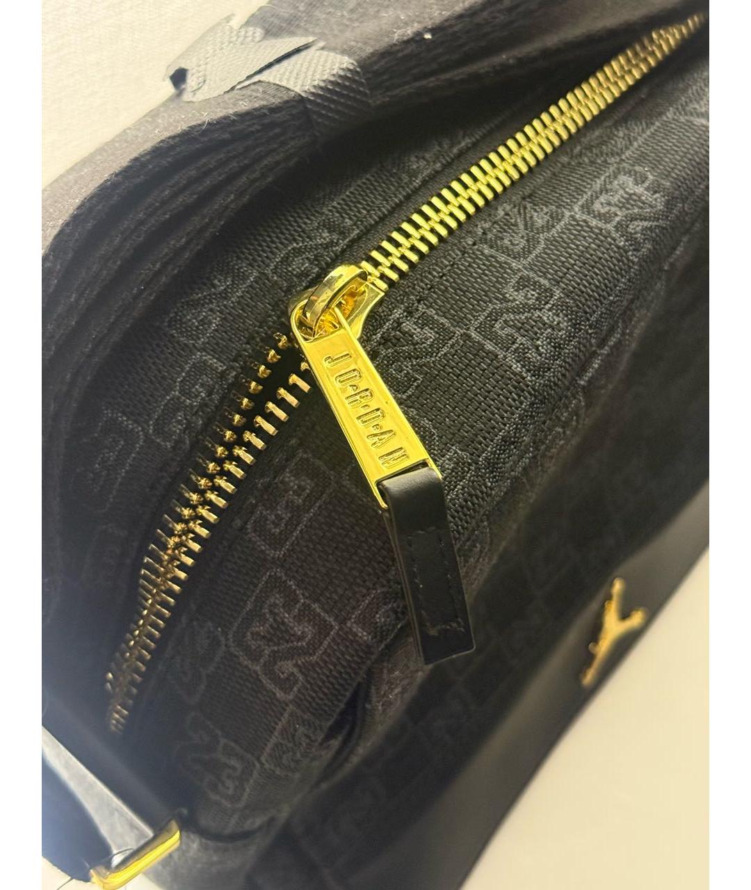 JORDAN Черная тканевая сумка на плечо, фото 3