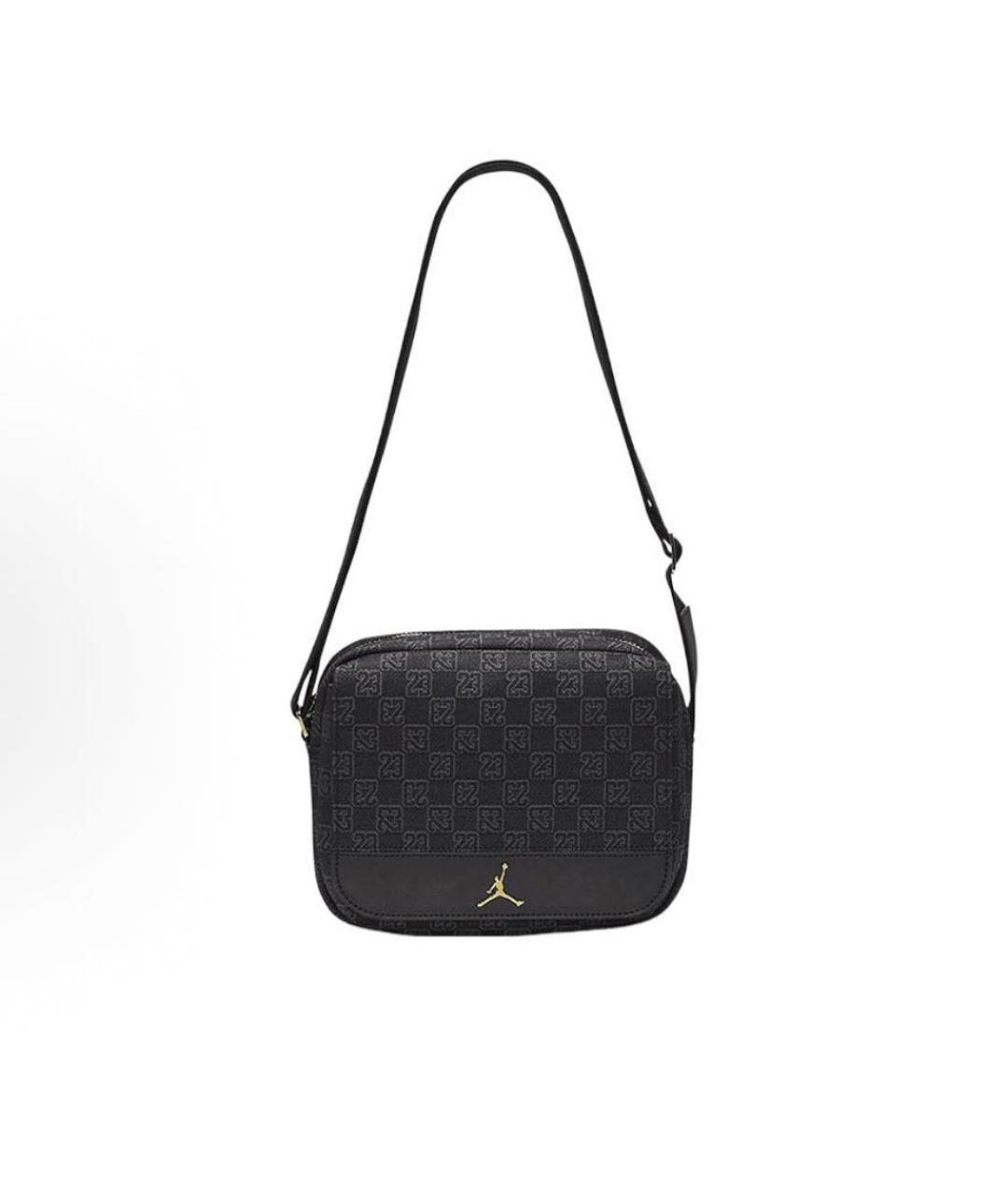 JORDAN Черная тканевая сумка на плечо, фото 5