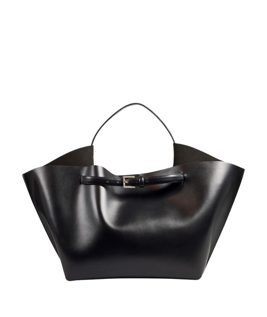 ERIKA CAVALLINI Черная кожаная сумка с короткими ручками, фото 1