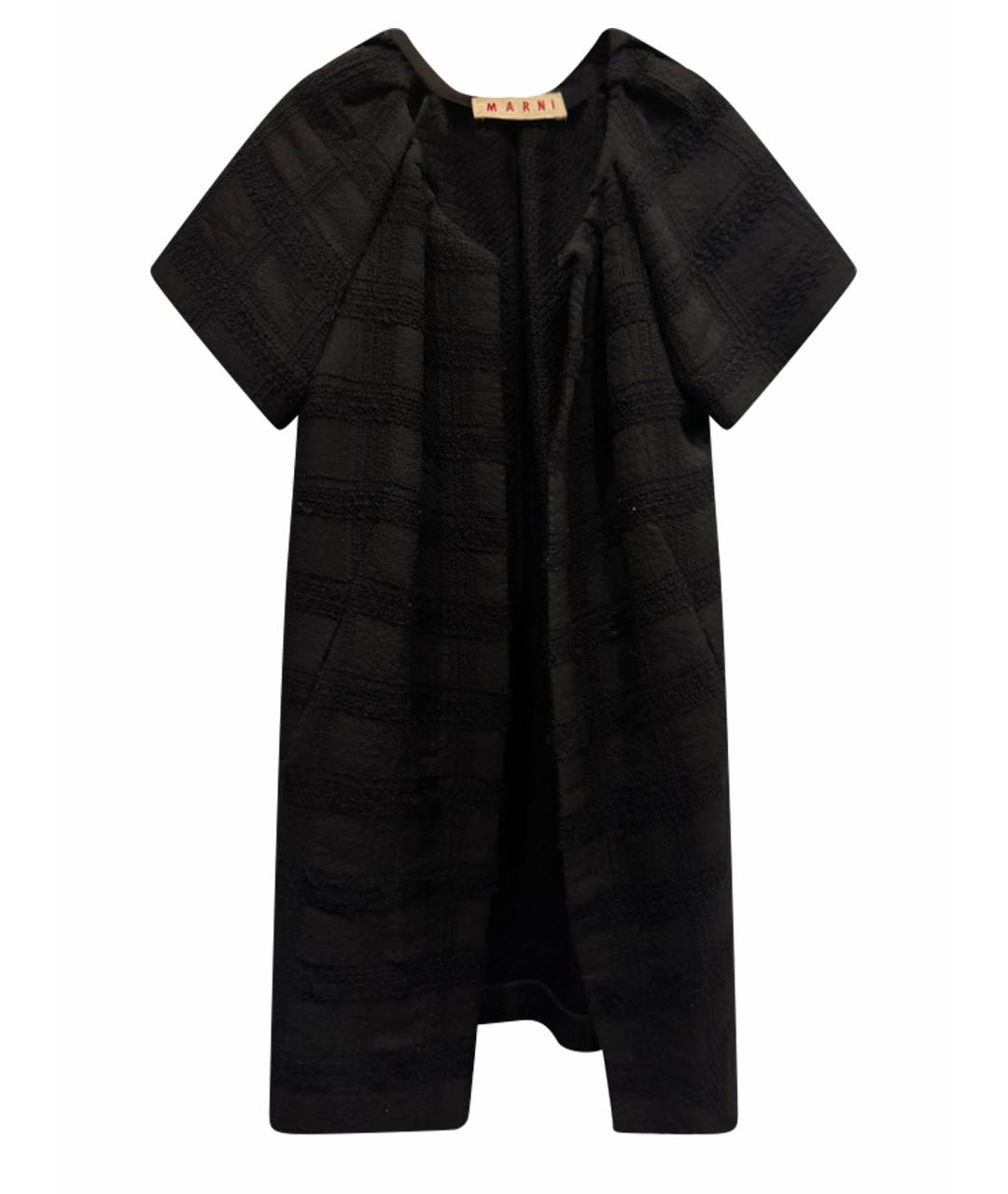 MARNI Черный шерстяной тренч/плащ, фото 1