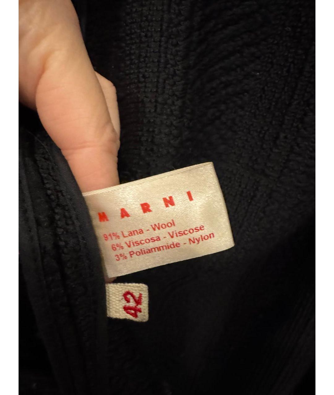 MARNI Черный шерстяной тренч/плащ, фото 4