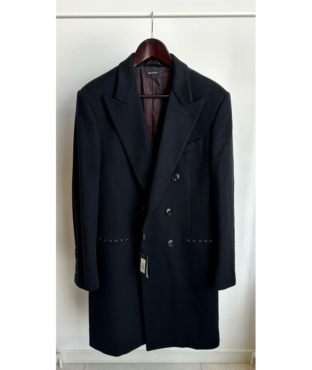 GIORGIO ARMANI Черное шерстяное пальто, фото 2