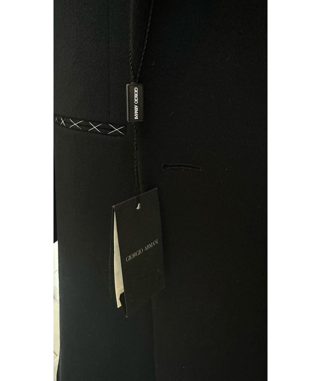 GIORGIO ARMANI Черное шерстяное пальто, фото 5