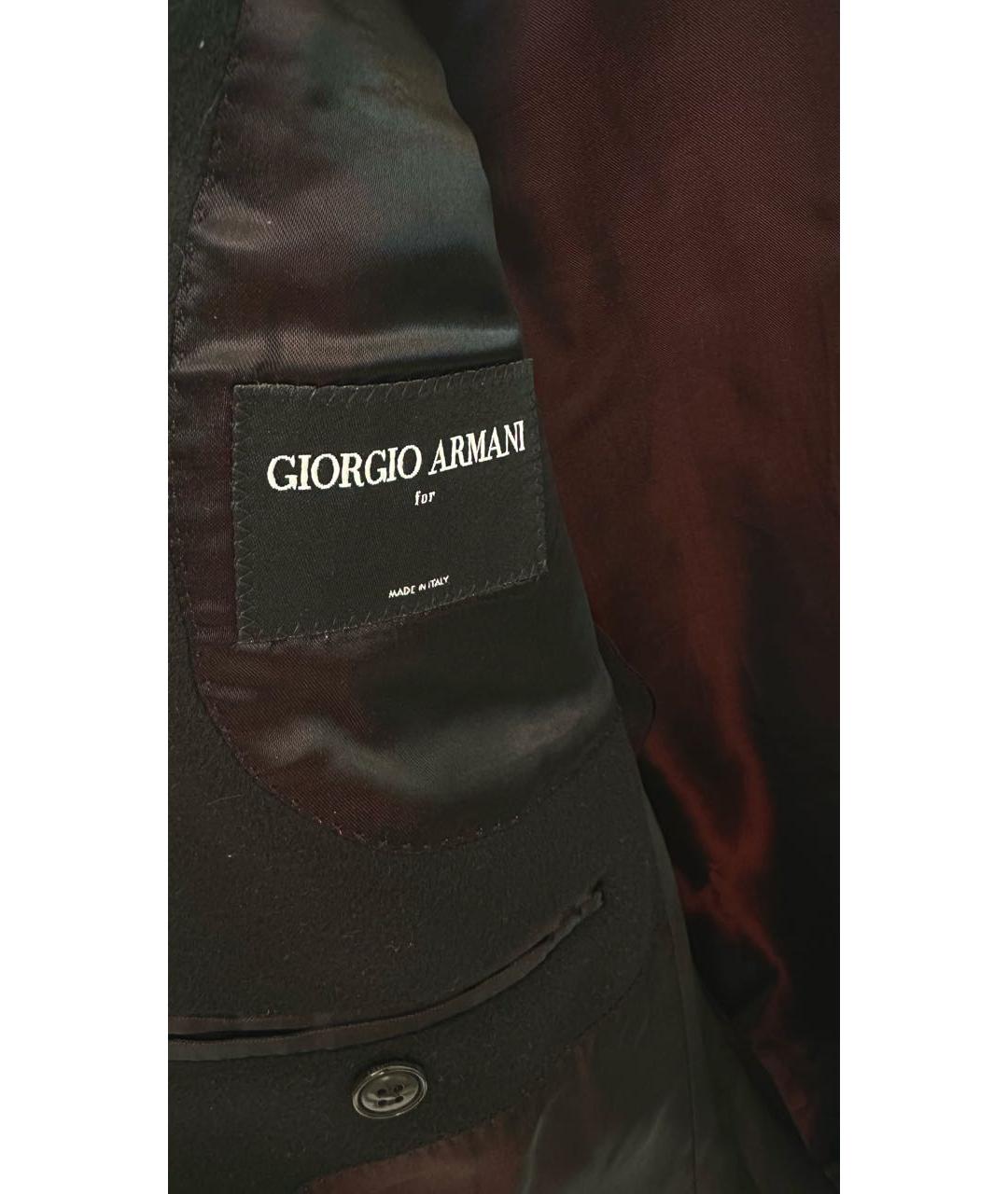 GIORGIO ARMANI Черное шерстяное пальто, фото 7