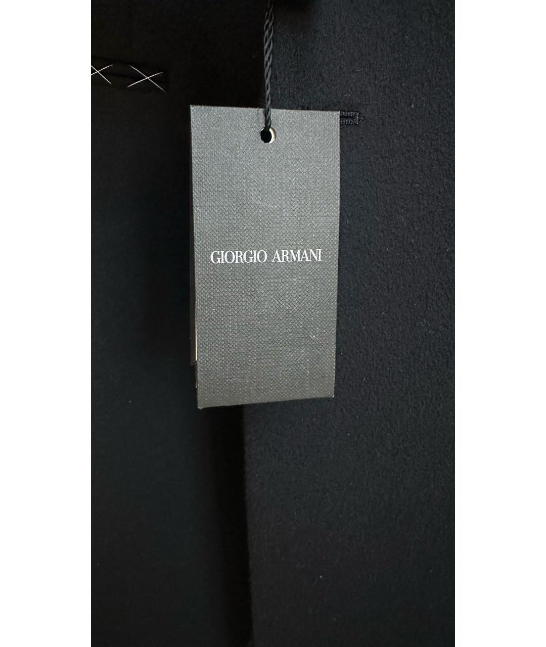 GIORGIO ARMANI Черное шерстяное пальто, фото 6