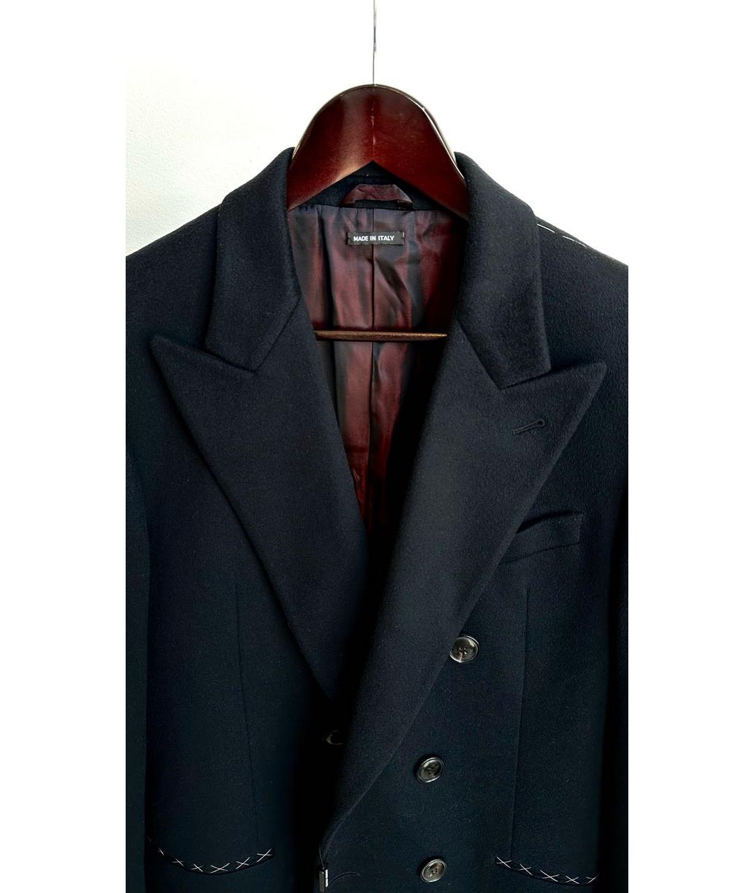 GIORGIO ARMANI Черное шерстяное пальто, фото 3