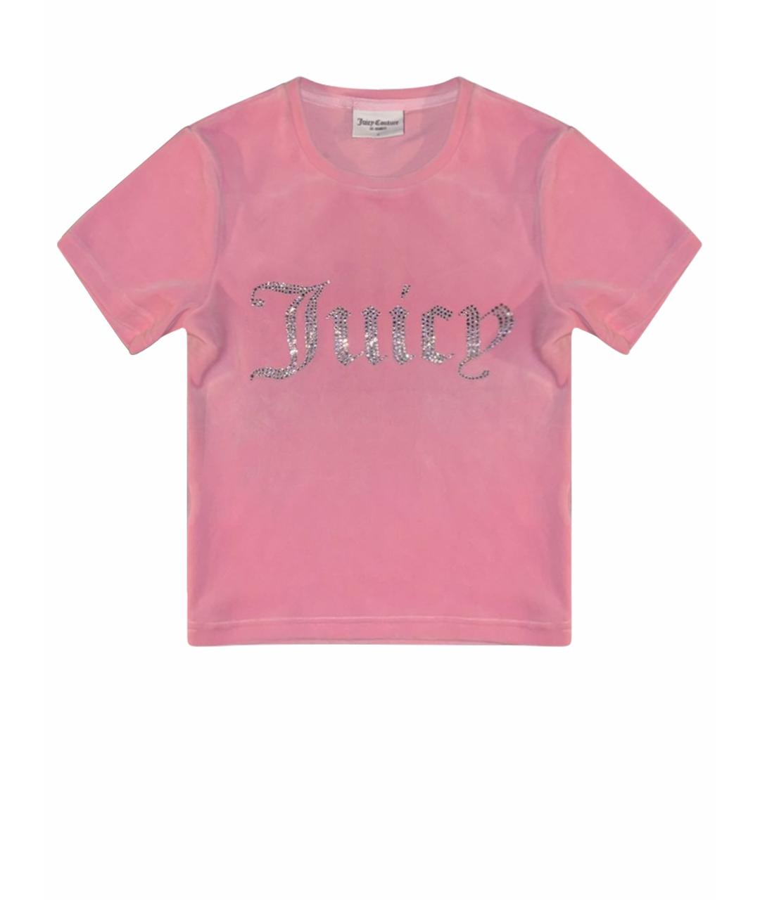 JUICY COUTURE Розовый велюровый костюм с брюками, фото 7