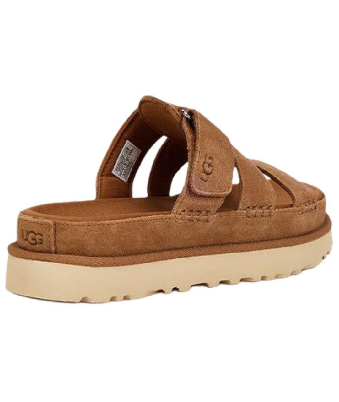 UGG AUSTRALIA Коричневые нубуковые сандалии, фото 5