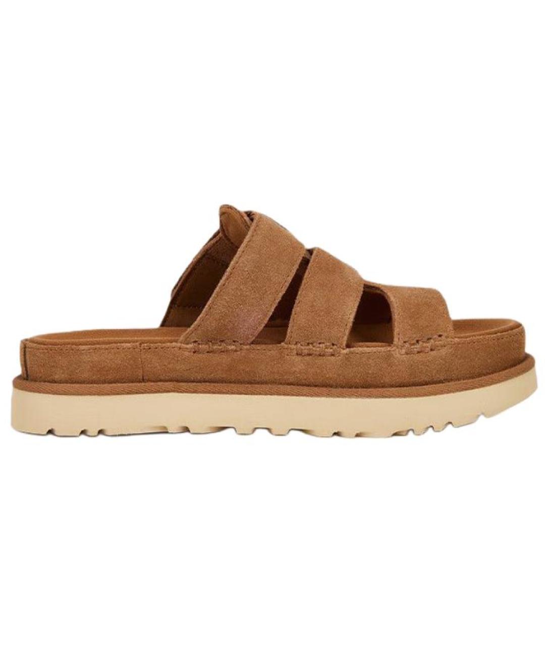 UGG AUSTRALIA Коричневые нубуковые сандалии, фото 1