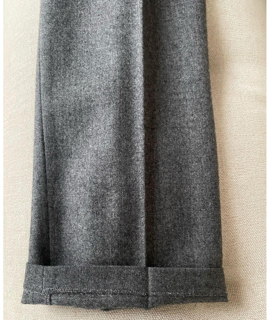 VALENTINO Серые шерстяные брюки узкие, фото 5