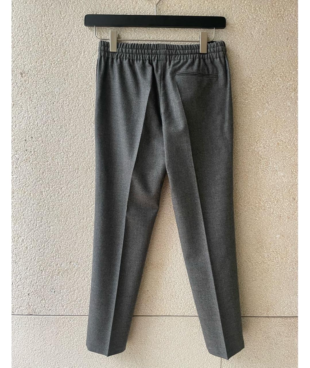 VALENTINO Серые шерстяные брюки узкие, фото 2