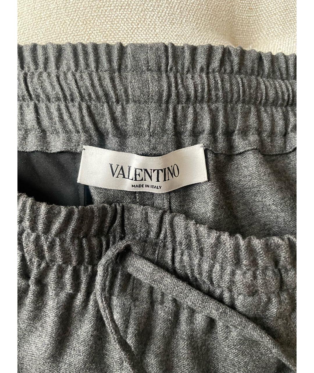 VALENTINO Серые шерстяные брюки узкие, фото 3