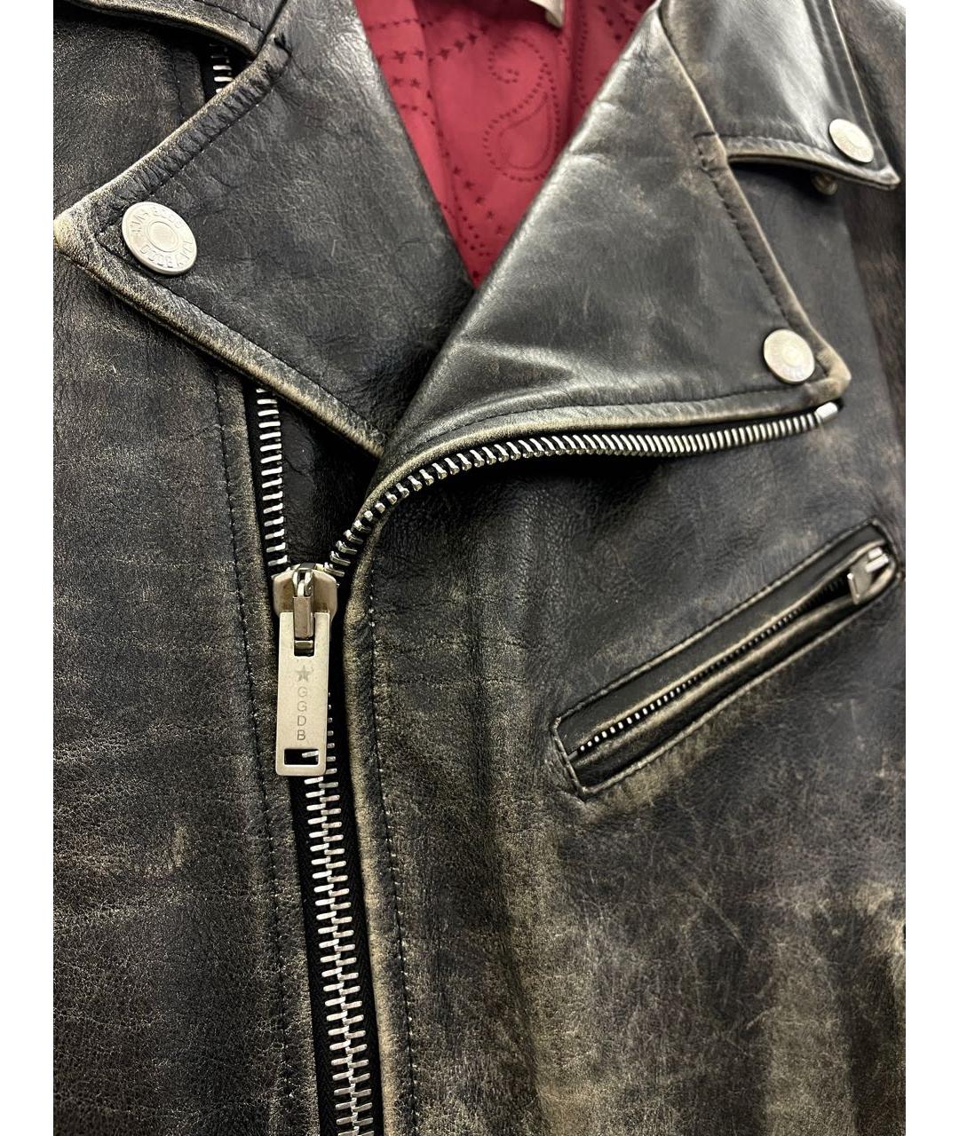 GOLDEN GOOSE DELUXE BRAND Черная кожаная куртка, фото 3
