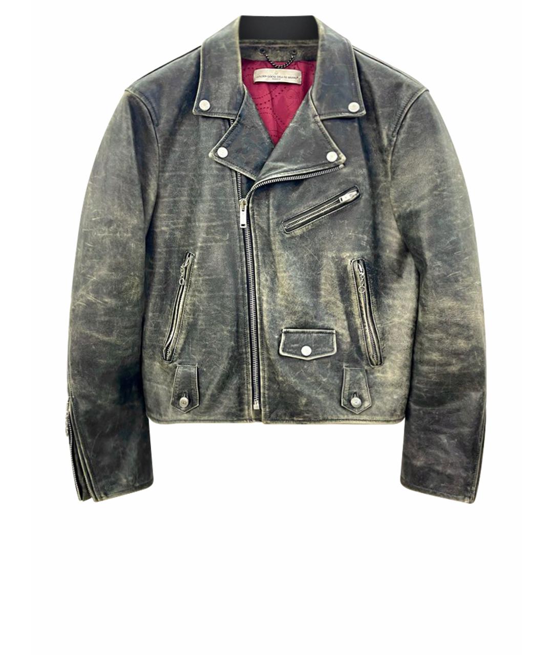 GOLDEN GOOSE DELUXE BRAND Черная кожаная куртка, фото 1