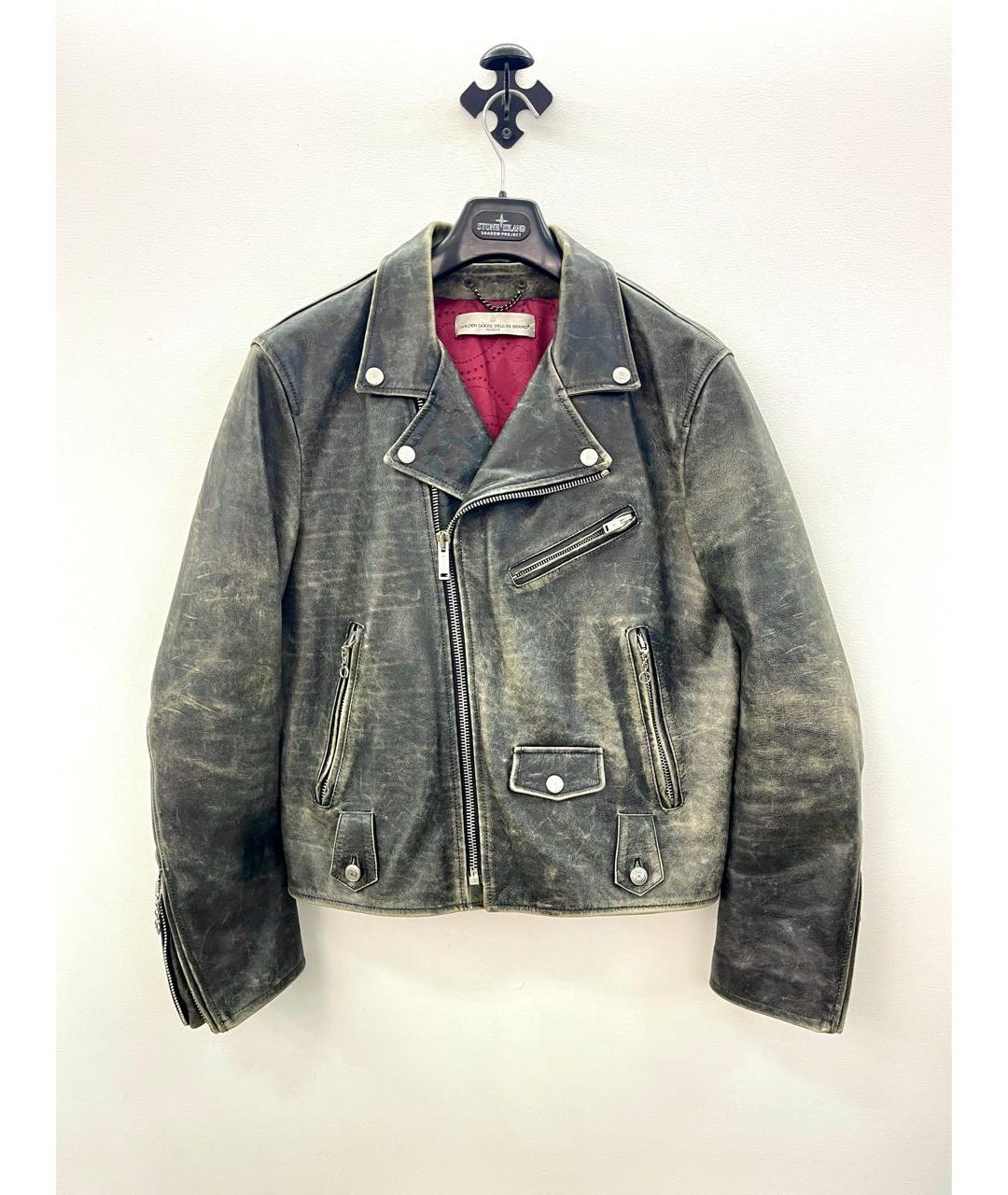 GOLDEN GOOSE DELUXE BRAND Черная кожаная куртка, фото 9