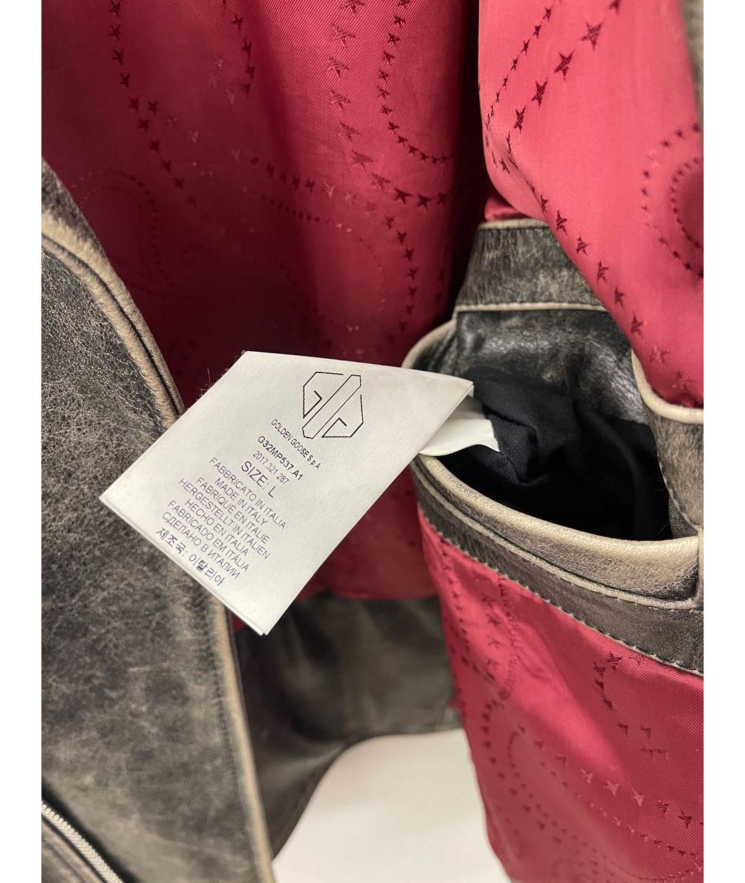 GOLDEN GOOSE DELUXE BRAND Черная кожаная куртка, фото 7