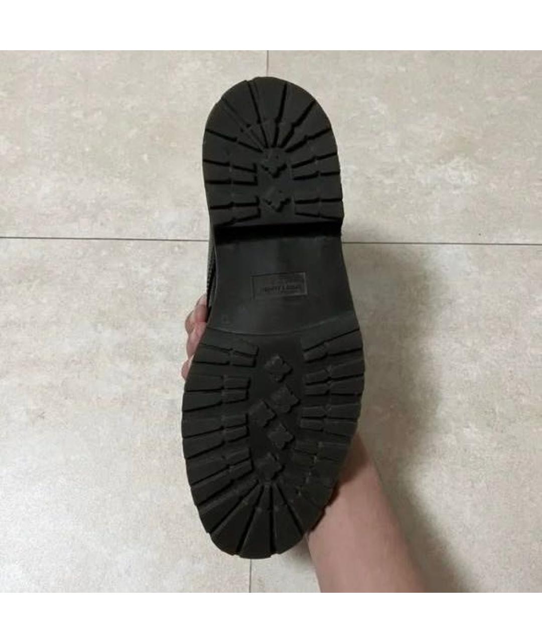 SAINT LAURENT Черные кожаные высокие ботинки, фото 7