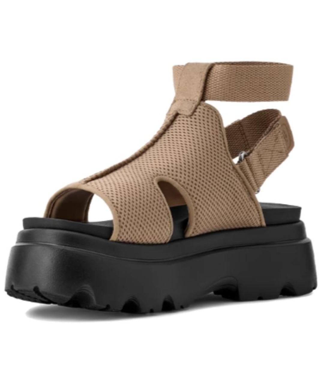 UGG AUSTRALIA Бежевые текстильные сандалии, фото 2