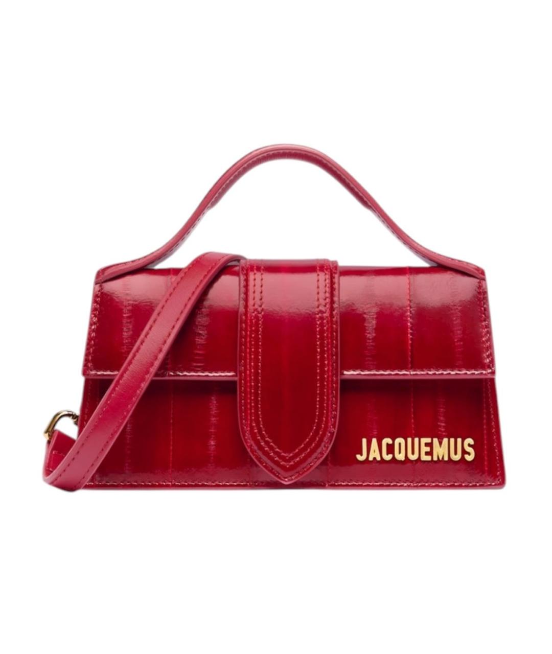 JACQUEMUS Красная кожаная сумка через плечо, фото 9