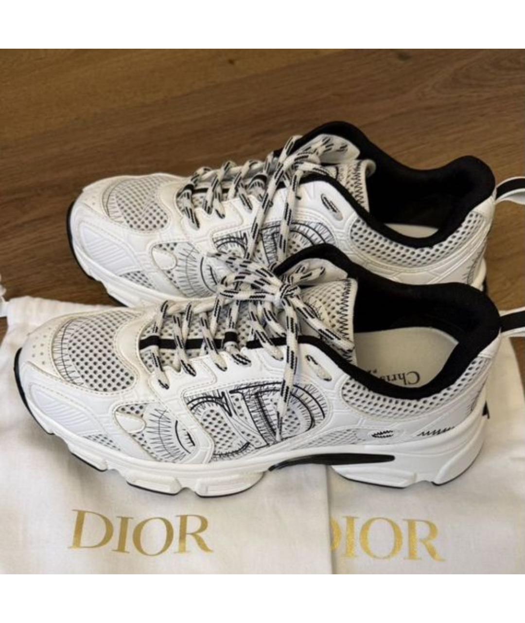 CHRISTIAN DIOR Белые текстильные кроссовки, фото 3